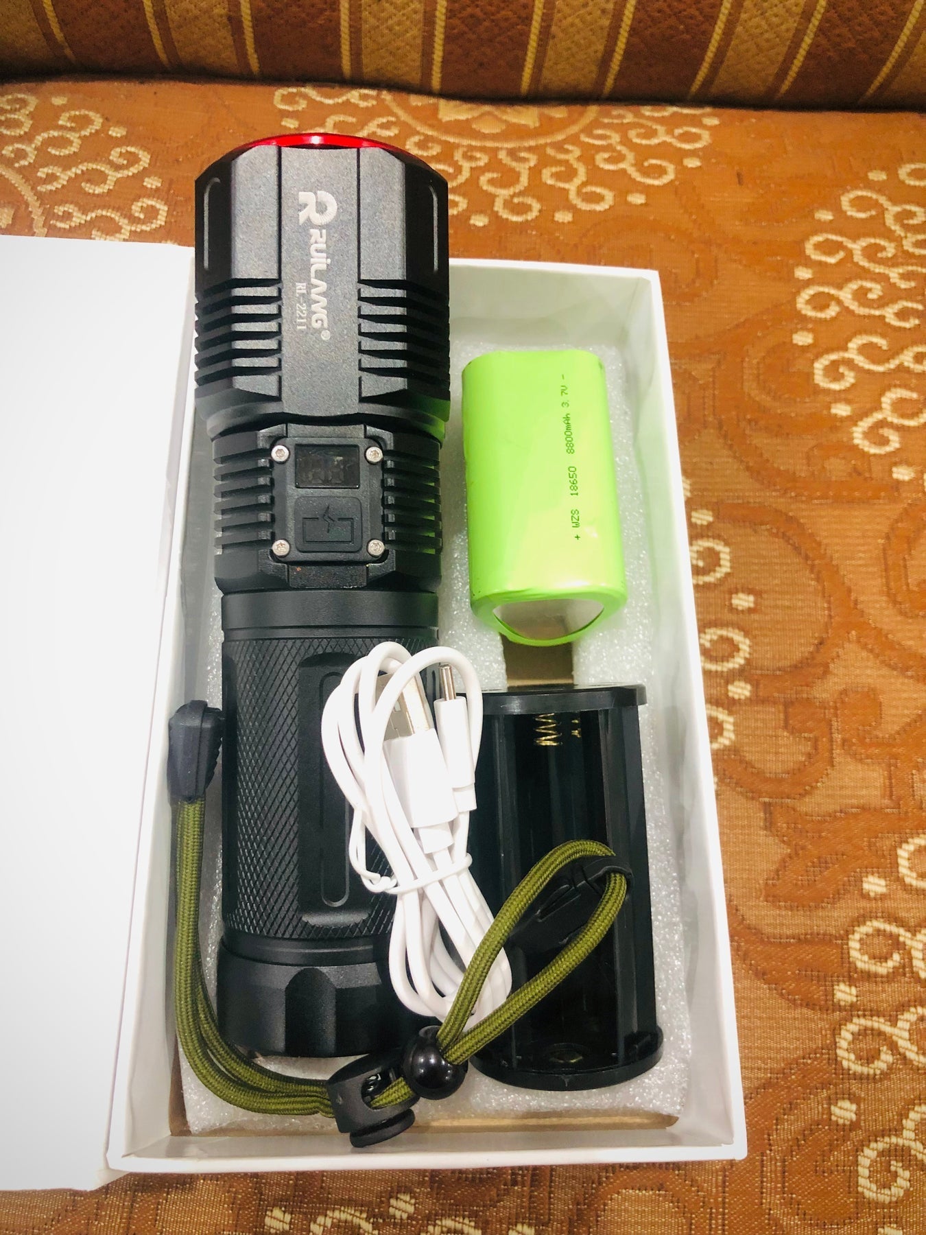 3-KM Range SY-2211 Hand Torch light LED - Battery Power Bank