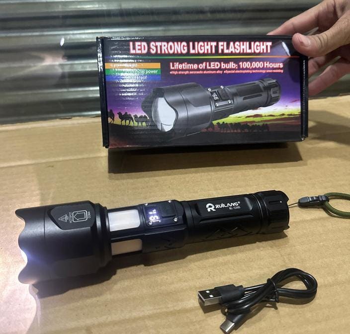 LED STRONG FLASHLIGHT Multi Colors Lights/LOT Imported German